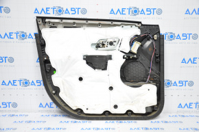 Door trim card front right GMC Terrain 12-17 black with black insert leather, armrest leather, red stitching, Pioneer, scratches, worn