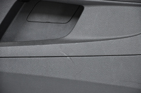 Door trim card front right GMC Terrain 12-17 black with black insert leather, armrest leather, red stitching, Pioneer, scratches, worn