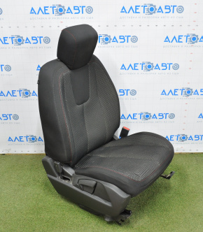 Passenger seat GMC Terrain 14-17 without airbag, fur, cloth black, red stitching