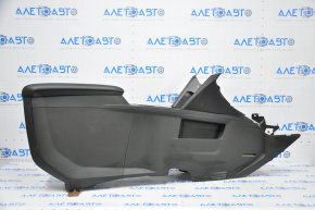 Console center armrest and cup holders GMC Terrain 10-14 leather black, scratches, wear