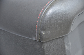 Console center armrest and cup holders GMC Terrain 10-14 leather black, scratches, wear