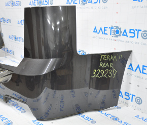 Bare rear bumper GMC Terrain 10-15 pre-rest without parking sensors graphite, broken mount, dented