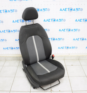 Passenger seat Hyundai Sonata 20-22 without airbag, mechanical, cloth black with gray