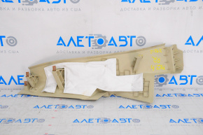 Lower right rear pillar trim Lincoln MKZ 13-15 beige, broken crepe, whitened plastic
