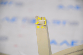 Lower right rear pillar trim Lincoln MKZ 13-15 beige, broken crepe, whitened plastic