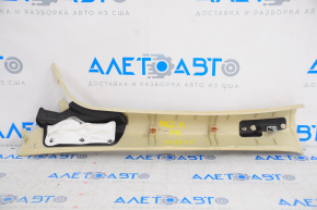 Upper right front pillar trim Lincoln MKZ 13-15 beige, fabric swelled, dry cleanable