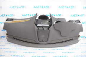 Torpedo front panel without AIRBAG Lincoln MKZ 13-20 black with beige overlays