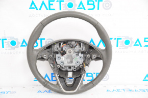 Steering wheel bare Lincoln MKZ 13-20 leather gray, worn
