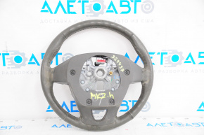 Steering wheel bare Lincoln MKZ 13-20 leather gray, worn