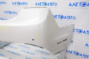 Rear bumper bare Lincoln MKZ 13-20 upper part white, tear, broken fastener, dented