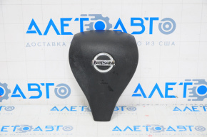 Airbag in steering wheel driver Nissan Rogue 14-16 black, rusty pyropatron