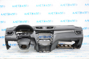 Torpedo front panel with AIRBAG Nissan Rogue 14-20 black, scratches
