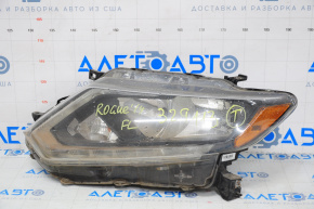 Headlight front left Nissan Rogue 14-16 bare halogen, water damage