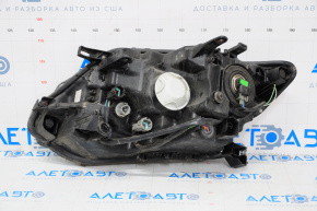 Headlight front right Nissan Rogue 14-16 bare halogen, water damage, broken fastener