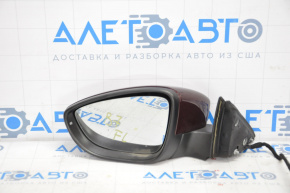 Left side mirror complete VW Passat b7 12-15 USA type as b8 6 pins, turn signal, red LQ3Z