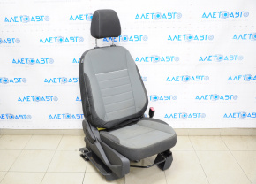 Passenger seat Ford Escape MK3 13-15 without airbag, mechanical, cloth black-gray, for dry cleaning