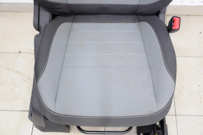 Passenger seat Ford C-max MK2 13-14 without airbag, mechanical, cloth black-gray, for cleaning