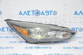 Headlight front right bare Ford Focus mk3 15-18 rest halogen dark, for polishing