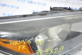 Headlight front right bare Ford Focus mk3 15-18 rest halogen dark, for polishing