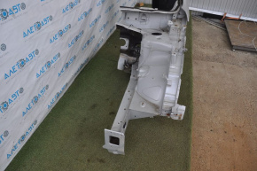 Front left quarter Hyundai Sonata 15-19 silver, side member and gun nose dented