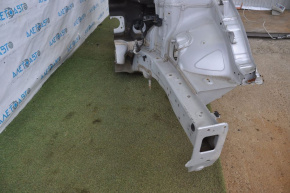 Front left quarter Hyundai Sonata 15-19 silver, side member and gun nose dented
