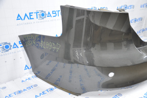 Rear bumper bare Ford Focus mk3 15-18 rest 4d for parking sensors graphite, broken mount, dented