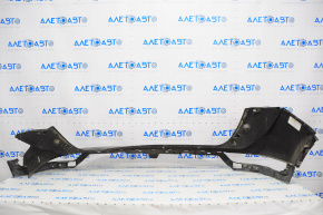 Rear bumper bare Lincoln MKC 15-19 black, missing right part, broken fasteners, dented, scratches