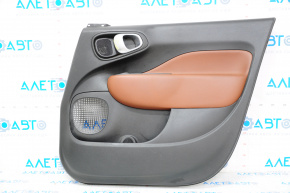 Door trim card front right Fiat 500L 14-17 black with brown insert