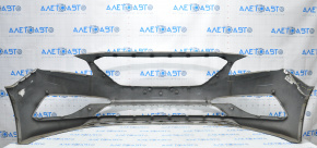 Front bumper bare Hyundai Sonata 15-17 SE silver, dented, broken crepe, scratches