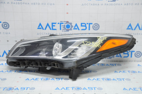 Headlight front left bare Hyundai Sonata 15-17 halogen with mount, sand