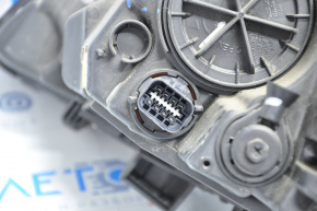 Headlight front right bare Hyundai Sonata 15-17 halogen with crepe, cracks in glass, peeling chrome