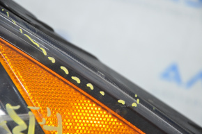Headlight front right bare Hyundai Sonata 15-17 halogen with crepe, cracks in glass, peeling chrome