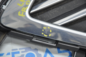 Radiator grill with emblem Hyundai Sonata 15-17 SE chrome, broken fastener, swollen chrome, bumps