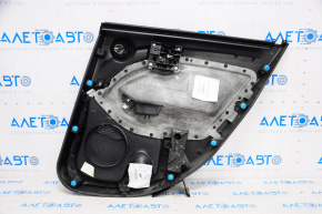 Door trim card rear left Fiat 500X 16-17 black with black insert leather
