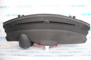Torpedo front panel without AIRBAG Fiat 500X 16-22 black with red inserts