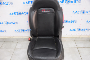 Driver's seat Fiat 500X 16-18 with airbag, electric, leather black with red inserts