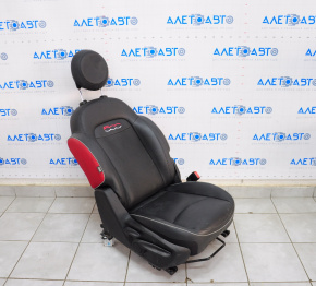 Passenger seat Fiat 500X 16-18 with airbag, electric, leather black with red inserts