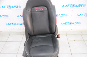 Passenger seat Fiat 500X 16-18 with airbag, electric, leather black with red inserts