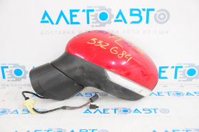 Left side mirror complete Fiat 500X 16- 8 pins 7+1, BSM, turn signal, red