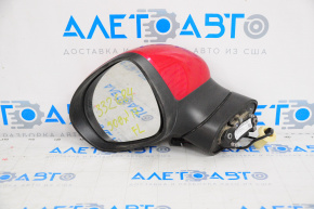 Left side mirror complete Fiat 500X 16- 8 pins 7+1, BSM, turn signal, red