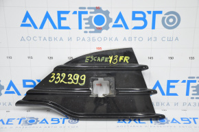 Front bumper grille right Ford Escape MK3 13-16 prerest gloss, broken fastener