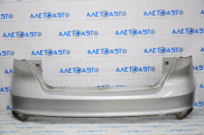 Rear bumper bare Ford Focus mk3 15-18 rest 5d, silver, crack in crepe