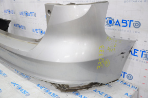 Rear bumper bare Ford Focus mk3 15-18 rest 5d, silver, crack in crepe