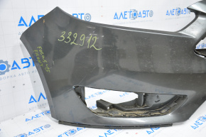 Front bumper bare Ford Focus mk3 15-18 rest graphite breaks in fasteners, dents, bumps