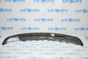 Lower trim of rear bumper Hyundai Sonata 15-17 SE for 1 pipe, dented, broken fasteners, scratches