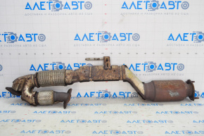 The inlet pipe with the catalytic converter Nissan Murano z52 15-24 is dented