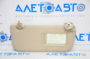 Right visor Toyota Prius 50 16-22 beige, dry cleanable