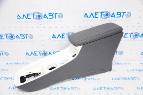 Central console armrest and cup holders Toyota Prius 50 16-20 with charge, leather black + white