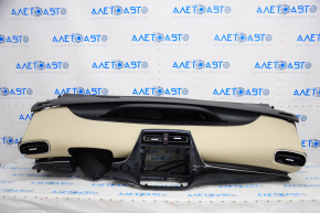 Torpedo front panel without AIRBAG Toyota Prius 50 16 black with beige under a small display and projection, scratches, pressed