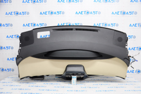 Torpedo front panel without AIRBAG Toyota Prius 50 16 black with beige under a small display and projection, scratches, pressed